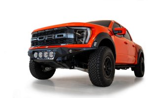 Ford Raptor Bumper - Front - Addictive Desert Designs - Bomber - Hammer Black with Satin Black Panels - `21-`27 Ford Raptor Bumper - Front - Addictive Desert Designs - Bomber - Hammer Black with Satin Black Panels - `21-`27